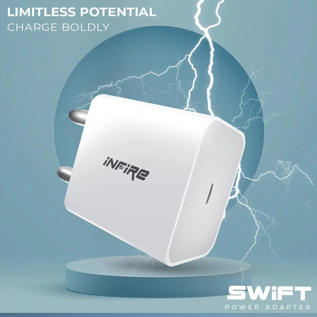 Swift PD 20W Type C Travel Adapter with Fast Charging - iNFiRe