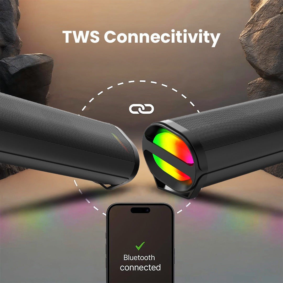 iNFiRe FireBar 50 50 W Bluetooth Soundbar| RGB Lights | BT 5.4 | Deep Bass | AUX/USB/TF/FM