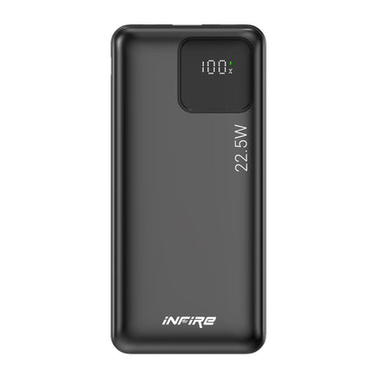 IGNITE QC PD Power Bank 22.5W Fast Charging | 1 USB Output , 1 Micro USB Input, Type C (Input & Output)| LED Display, Lightweight | Lithium Polymer Power Bank - iNFiRe