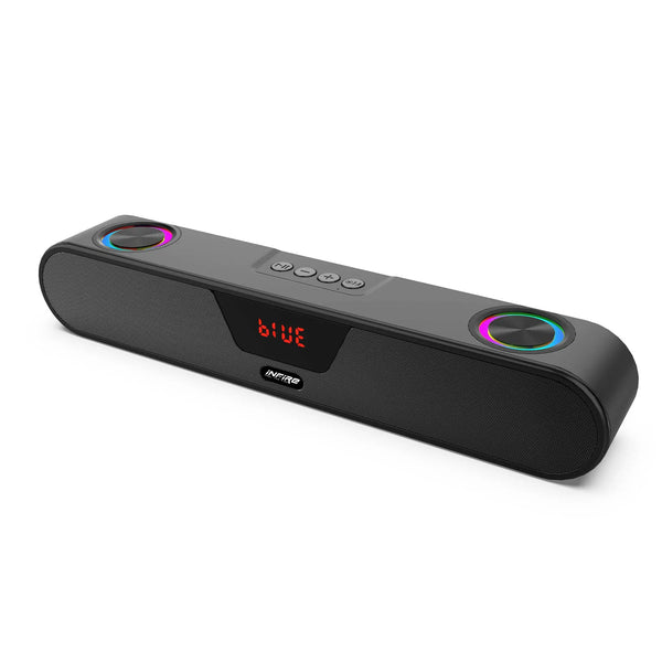 iNFiRe FireBar 20 Bluetooth Soundbar, 20W HiFi Sound Quality Bar, USB Powdered with 8 Hours Playback, Multi Connectivity, Volume Control in-Built RGB Light, TWS Function - iNFiRe