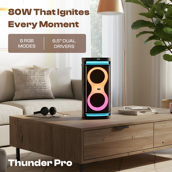 Thunder Pro 80W Bluetooth Party Speaker with Deep Bass