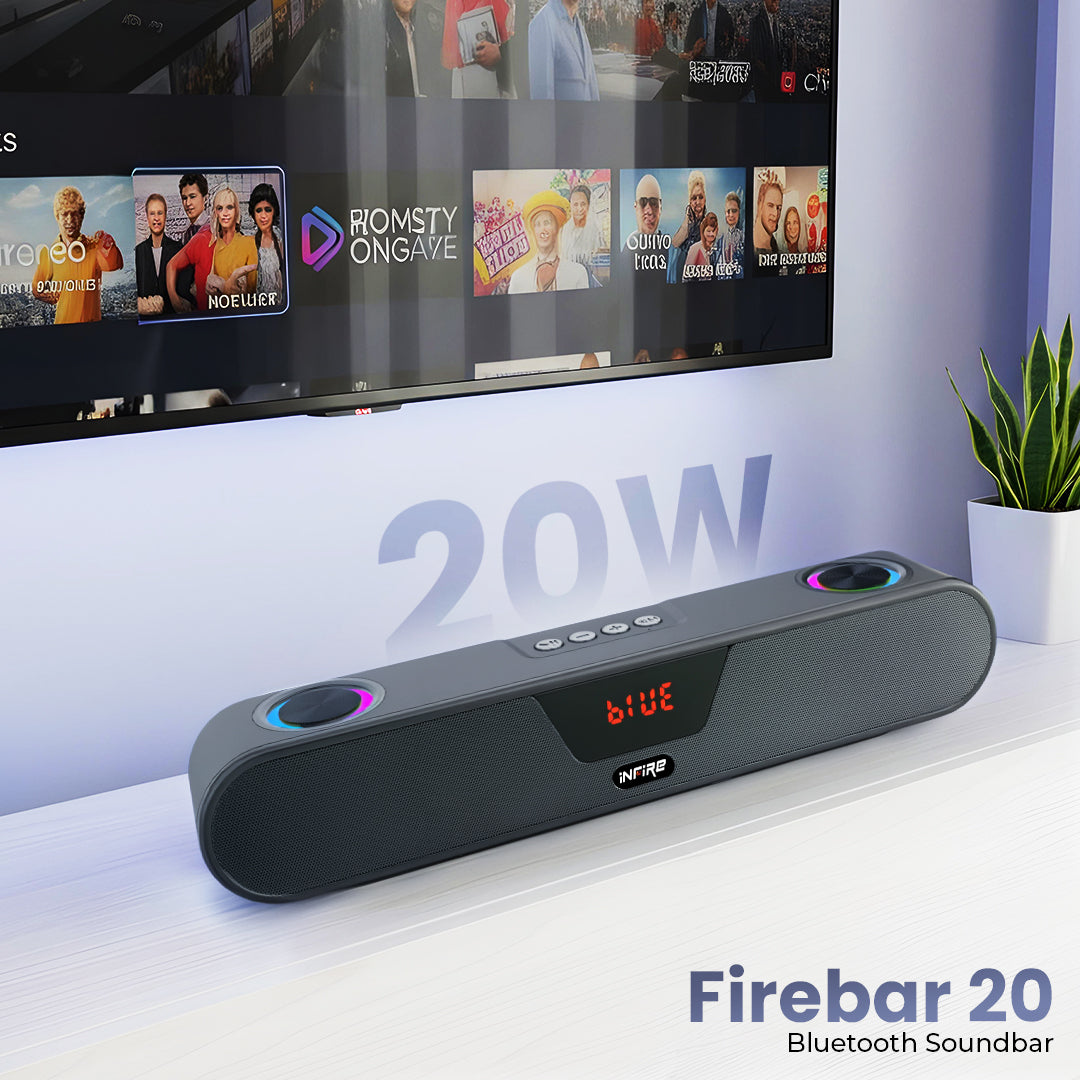 FireBar 20 Bluetooth Soundbar |  Upto 8 Hours Playtime