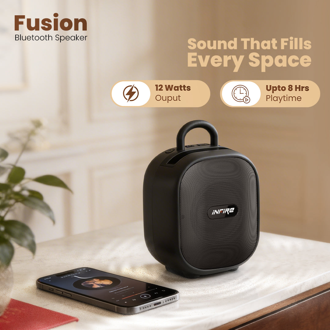 Fusion 12W Portable Bluetooth Speaker with 8 Hours Playtime
