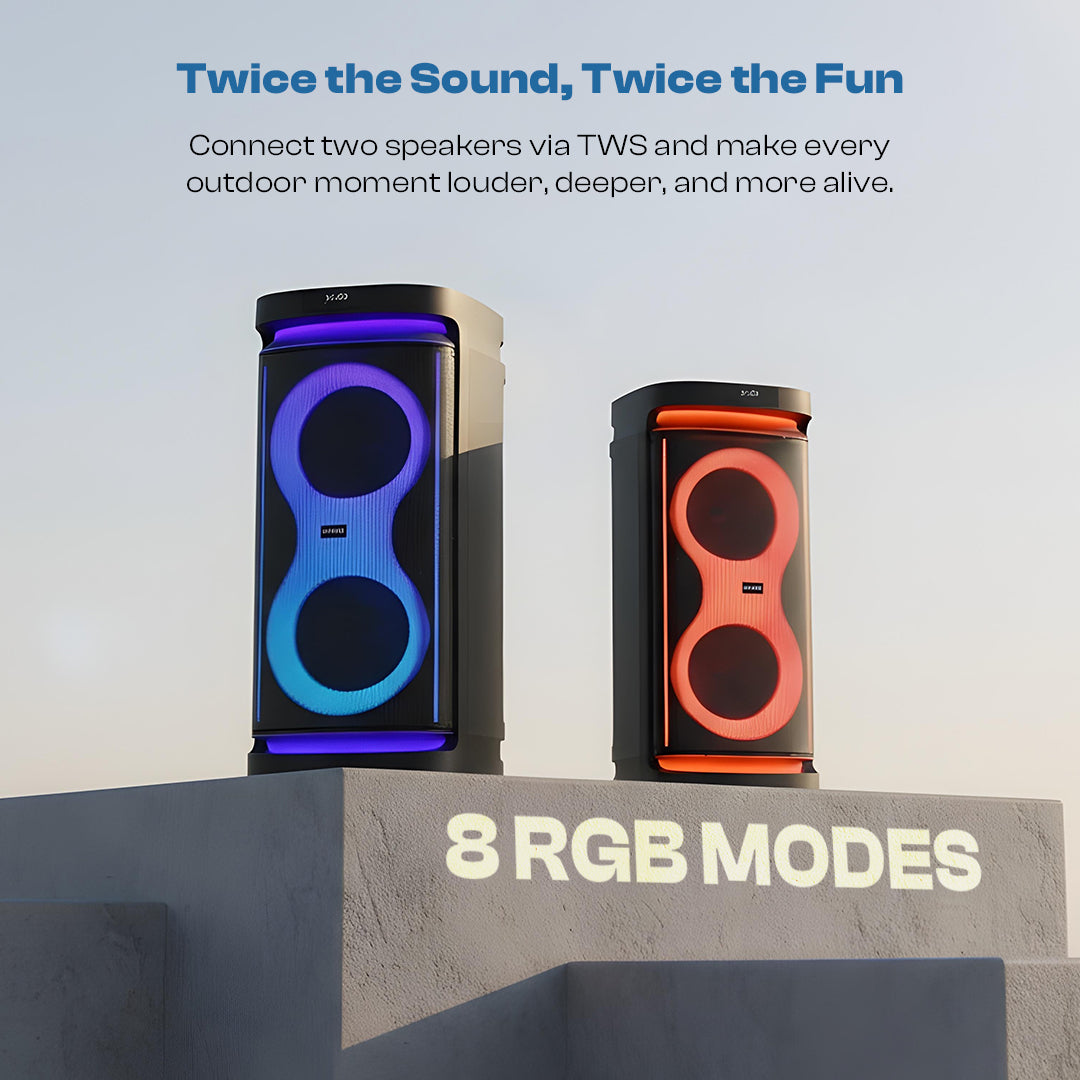 iNFiRe Thunder Pro 80W Party Speaker | RGB | Mic | Wireless Mic | AUX/BT/USB 80 W Bluetooth Party Speaker