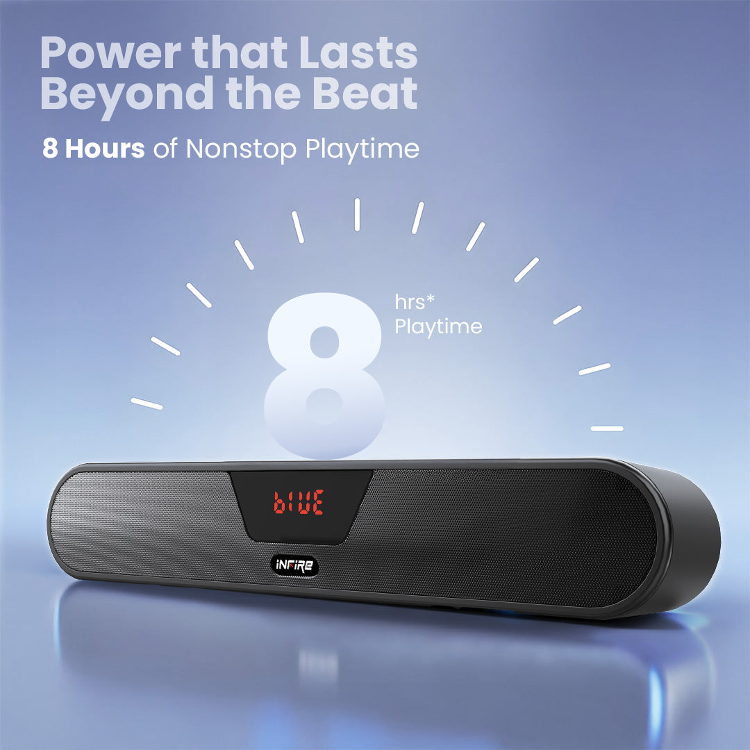 FireBar 20 Bluetooth Soundbar |  Upto 8 Hours Playtime