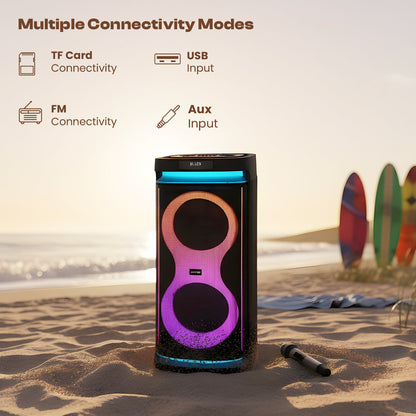 iNFiRe Thunder Pro 80W Party Speaker | RGB | Mic | Wireless Mic | AUX/BT/USB 80 W Bluetooth Party Speaker