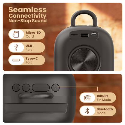 Fusion 12W Portable Bluetooth Speaker with 8 Hours Playtime